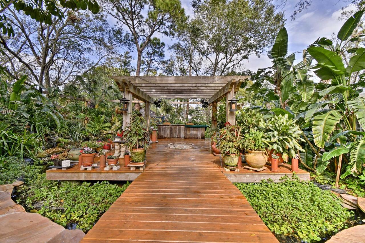 הוילה Sarasota Bungalow With Pergola, Garden And Waterfalls! מראה חיצוני תמונה