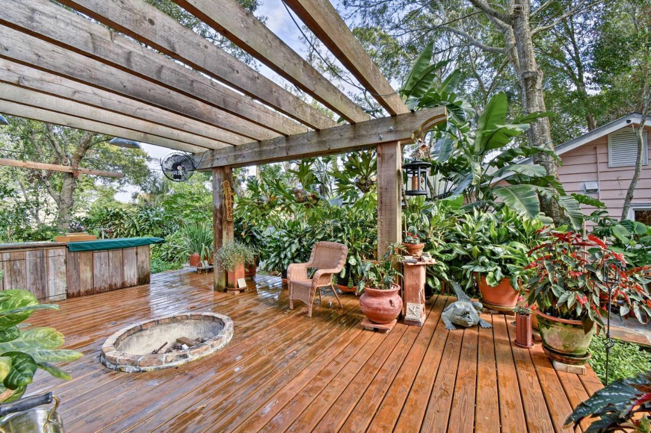 הוילה Sarasota Bungalow With Pergola, Garden And Waterfalls! מראה חיצוני תמונה